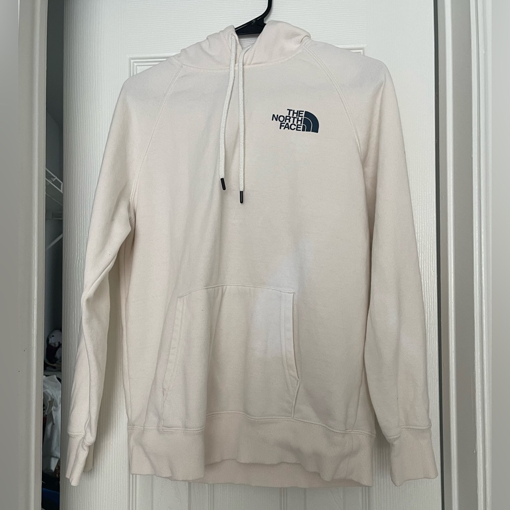 north face cream hoodie